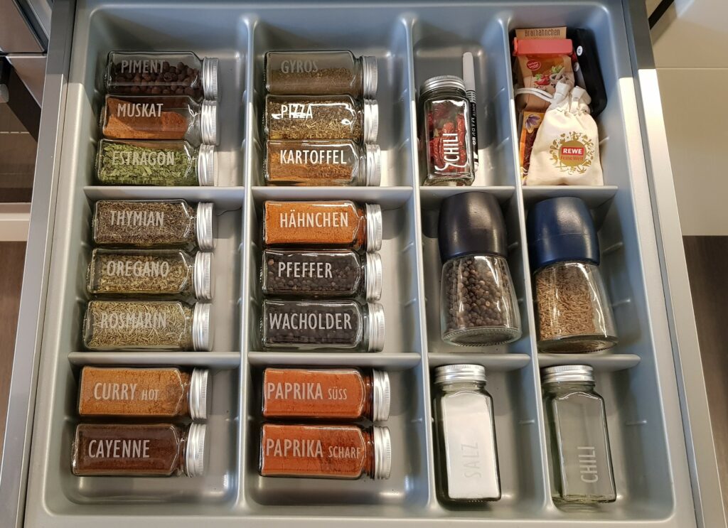 Gewürzschublade - neu einrichten